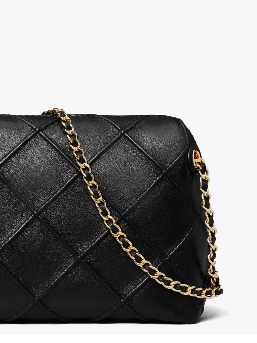 Tory Burch Fleming Mini Quilted Soft Leather Crossbody Bag